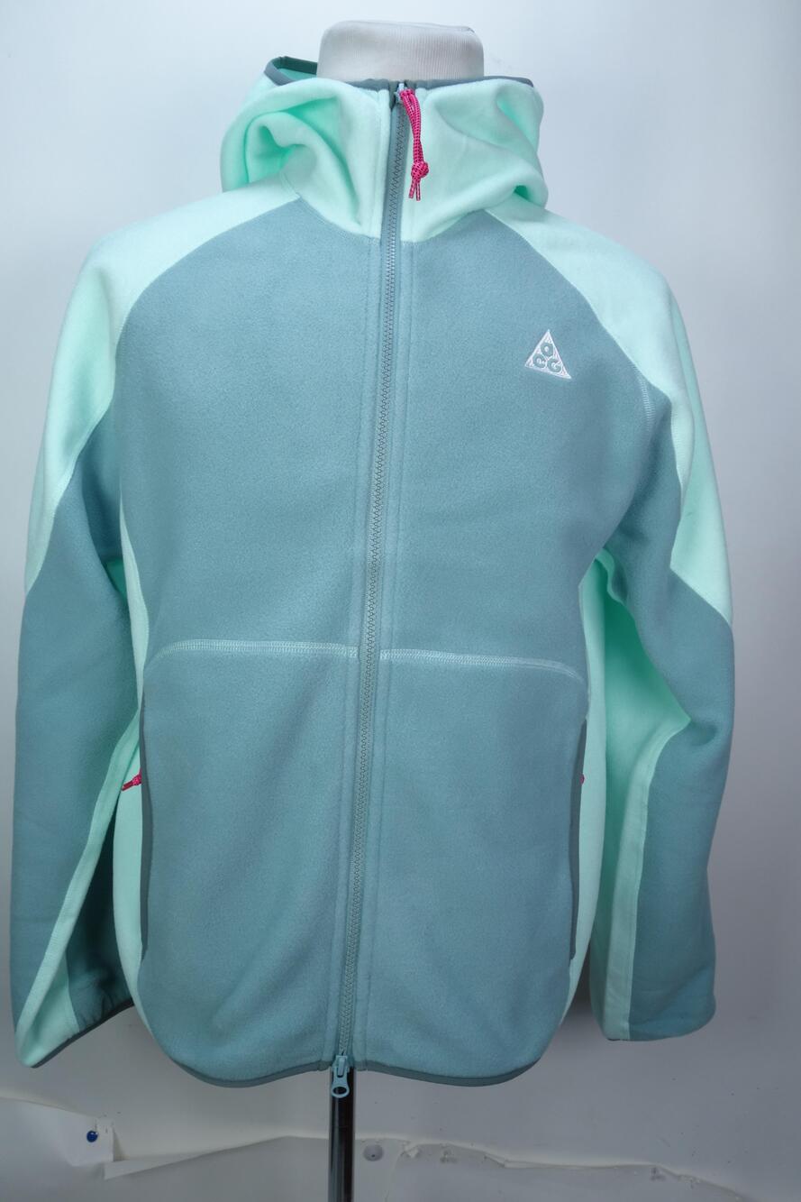 Nike ACG Wolftree Hoodie Mens Small Green Fleece Full Zip Polartec HJ2460-353
